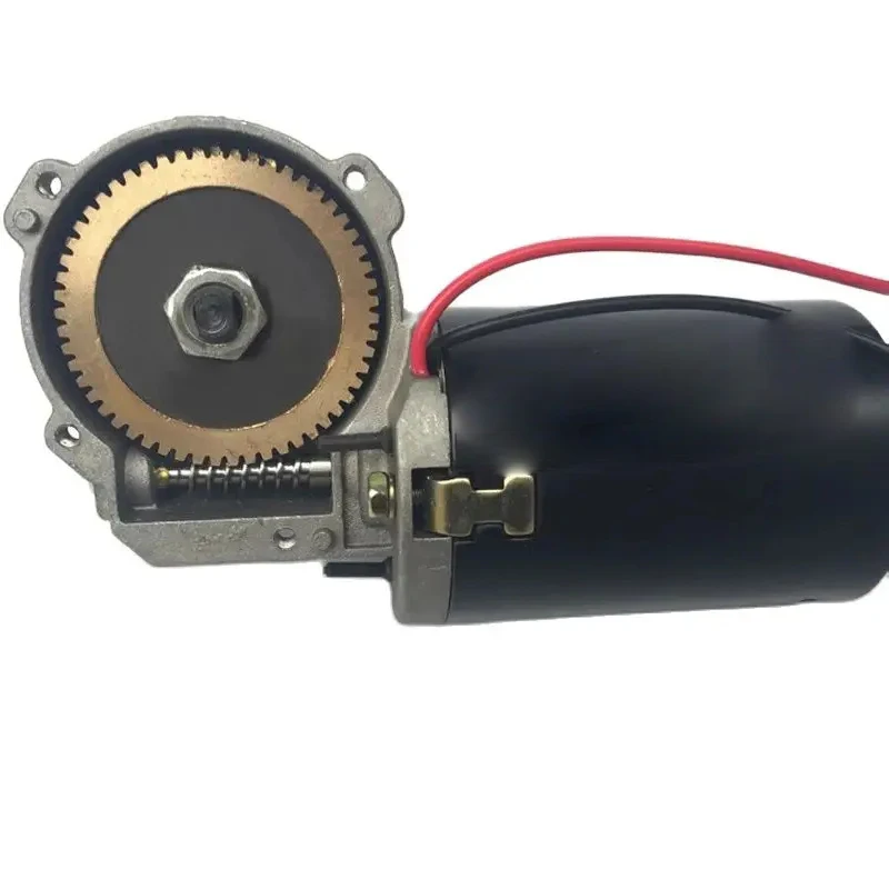 12V24V DC Gear Motor Self-locking Worm Gear and Worm Motor Copper Turbine Shaft Keyway Washing Message Speed