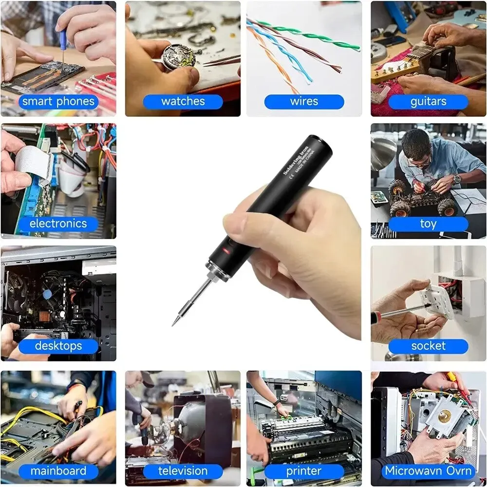 Usb Soldering Iron 5V Mini Convenient Adjustable Temperature Home Tools Diy Manual Radio Soldering Iron Set