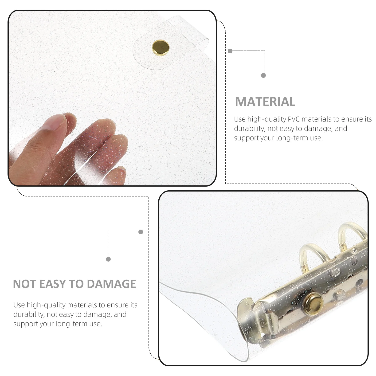 

1 Piece Diary Cover Made of PVC Notepad Protector for Office School Supply Journal Book Cover Light and Compact