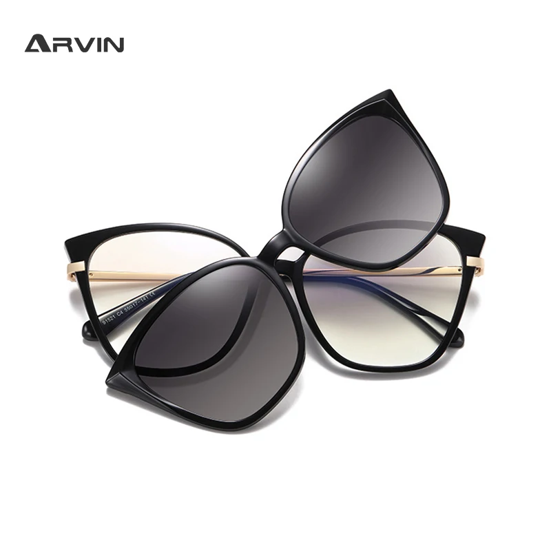 

Anti Blue Light Glasses Frames Polarized Sunglasses Magnetic Clip Men Women Multifunctional TR90 Fashion Computer Eyeglasses