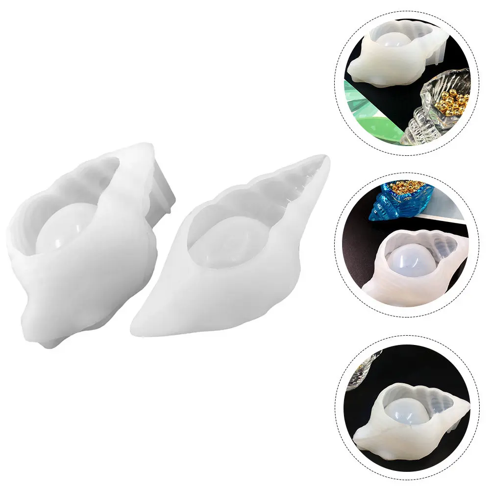 

2Pcs Silicone Mold for Conch Storage Box DIY Epoxy Resin Casting Mold Pigment Compatible Craft Container Art Project