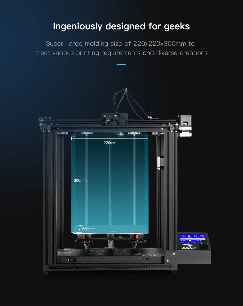 Creality Ender 5 Pro stampante 3D aggiornamento scheda silenziosa piastra C-magnetica preinstallata spegnimento riprendi stampa struttura chiusa