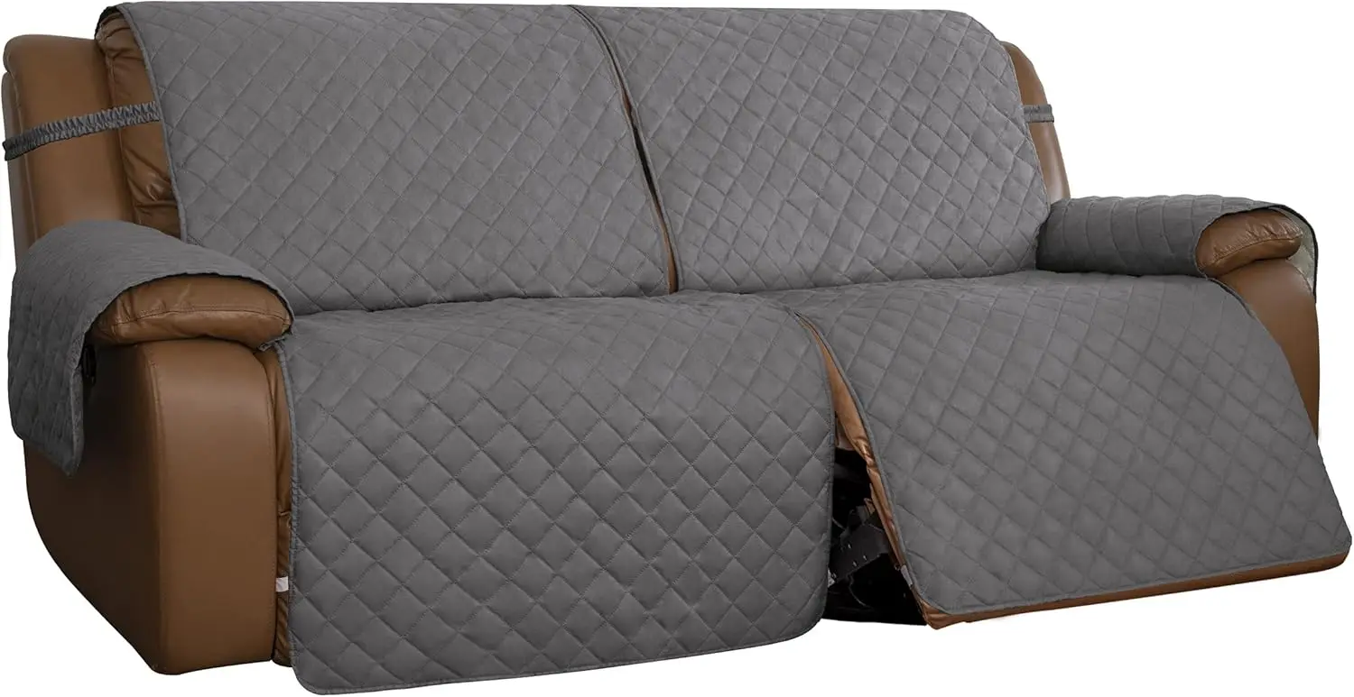 

Oversized Loveseat Recliner Cover, Reversible Couch Cover for Double Recliner, Split Sofa Cover for Each Seat with El