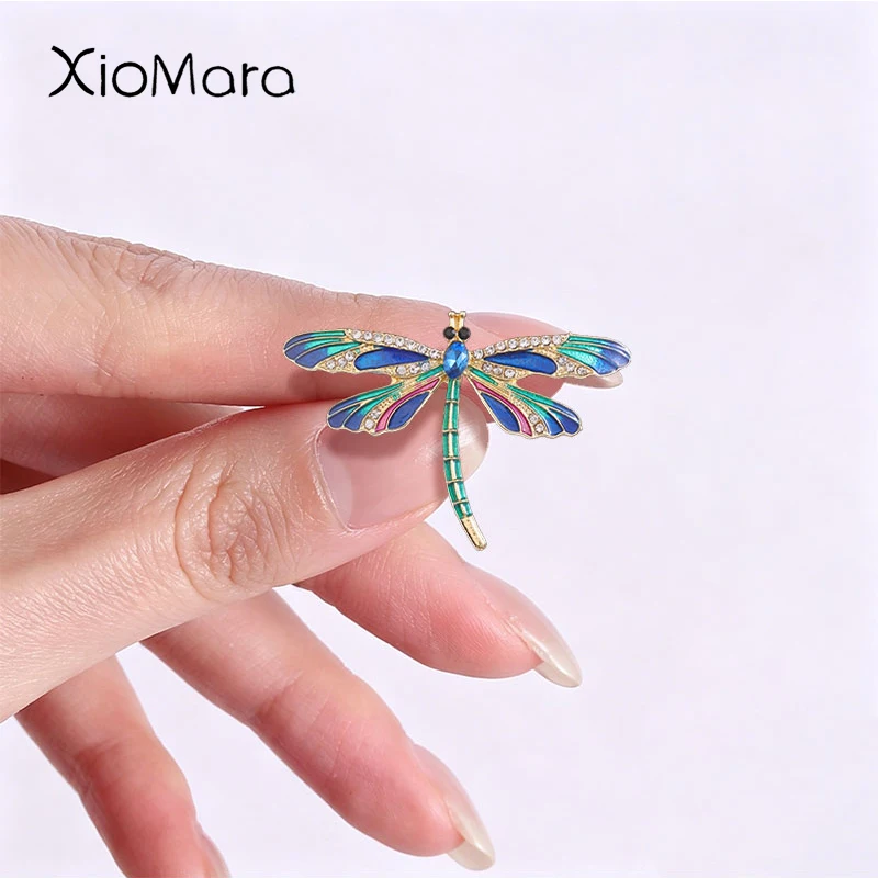Vintage Cute Dragonfly Badge Colorful Insect Enamel Pins Fashion Lapel Metal Brooches Backpack Clothes Jewelry Gift for Friends