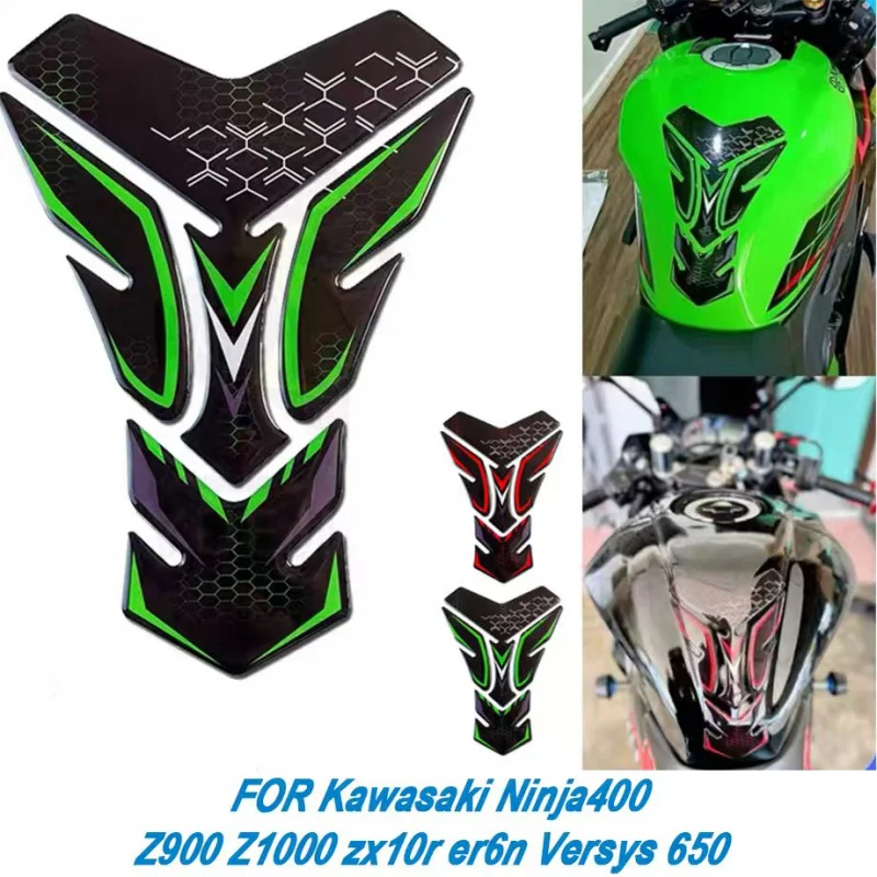 

3D защитные наклейки на бак мотоцикла, наклейки, аксессуары для Kawasaki Ninja400 Z900 Z1000 zx10r er6n Versys 650