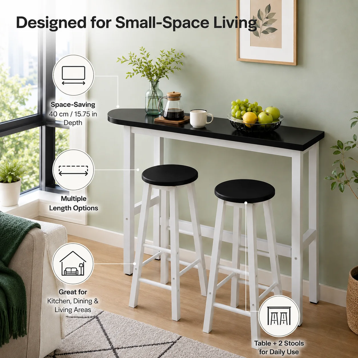 طاولة بار عالية من الخشب الصلب - مراجعة Kitchen Appliances Table وسعره