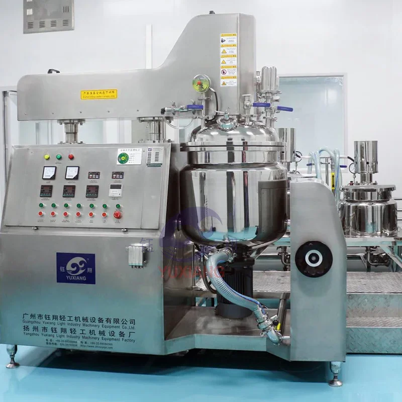 Body Butter Cream Mixing Machine with Bottom Homogenizer Whitening Cream Mixing Application Vacuum Emulsifying Machine Emulsion