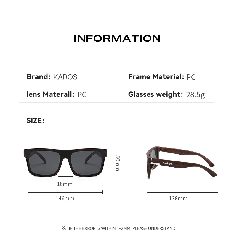Karos Polarisierte Sonnenbrille, Unisex, UV400, Outdoor-Sportbrille zum Angeln, Radfahren, Wandern, Laufen, Reisen, Fahren, Brillen YZ2038 – Detail 9