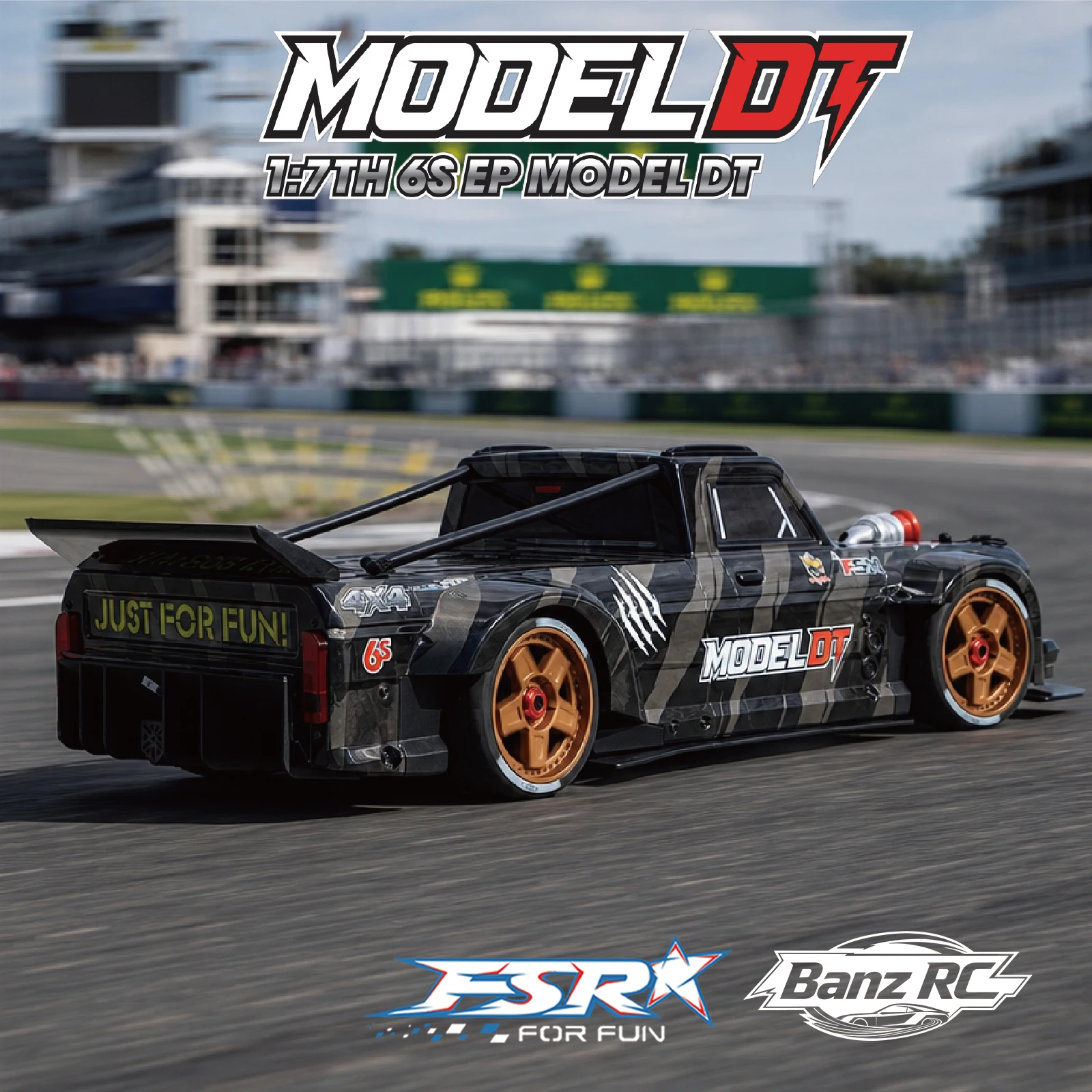 FSR DT Sports Car RC Car, 2.4Ghz High Speed Remote Control Car, 8S 1:7 4WD 160+KM/h RTR RC Remote Control Vehicle