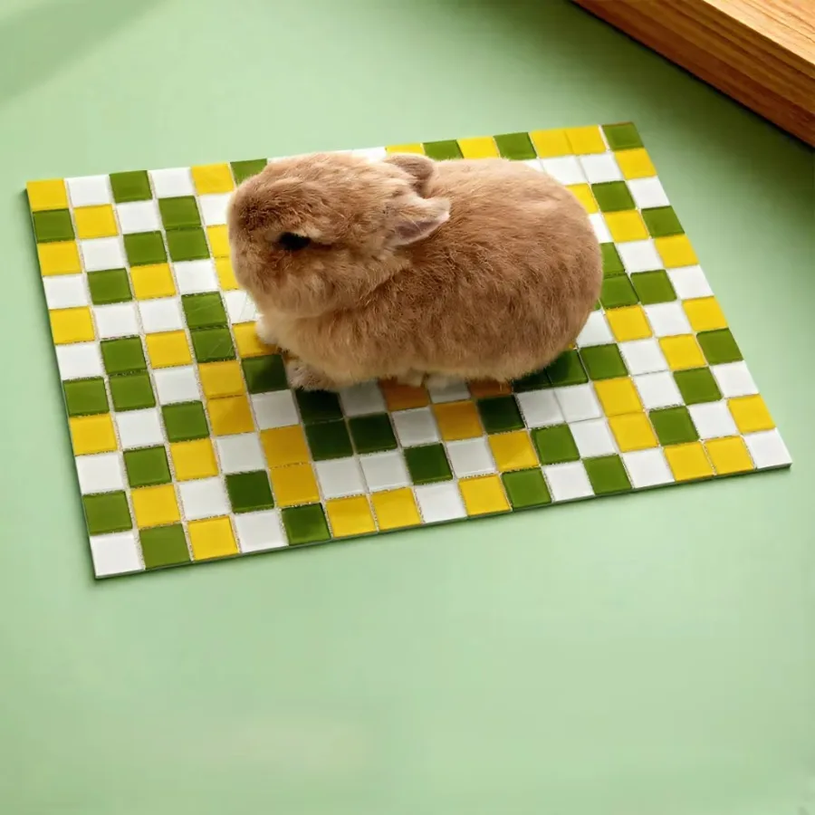 30*30cm Rabbit Ceramic Cooling Mats Pet Heat-Relief Pads Summer Cooling Gadgets Square Mats Beat Heat