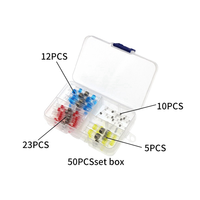 Y51A-100PCS Solder Seal Wire Connectors, Waterproof And Insulated Heat Shrink Solder Connectors, Butt Splice