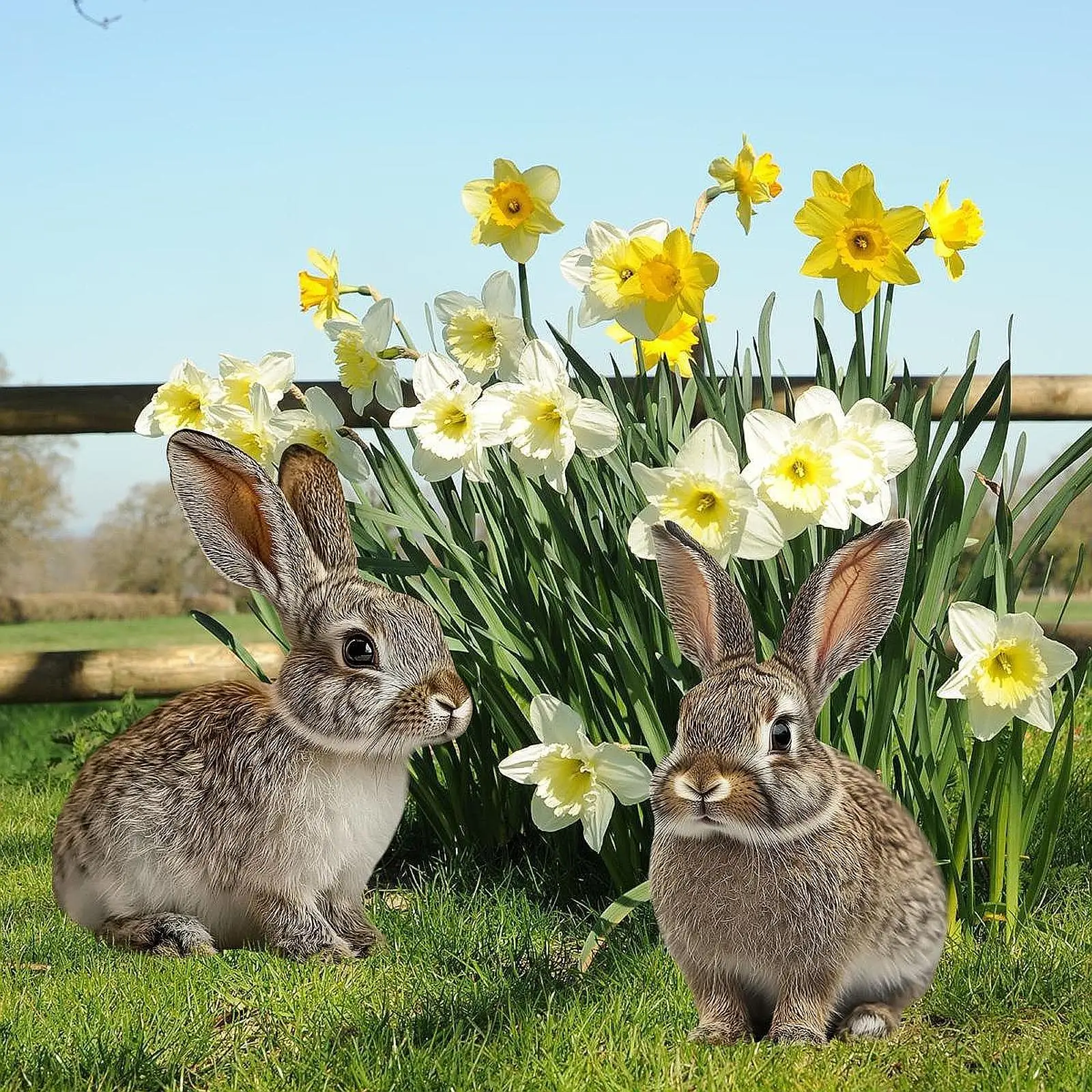 

2x Easter Garden Rabbit Stakes 2D Gift Garden Decor Easter Decor Animal Yard Sign Stakes for Patio Yard Pathway Festival Lawn