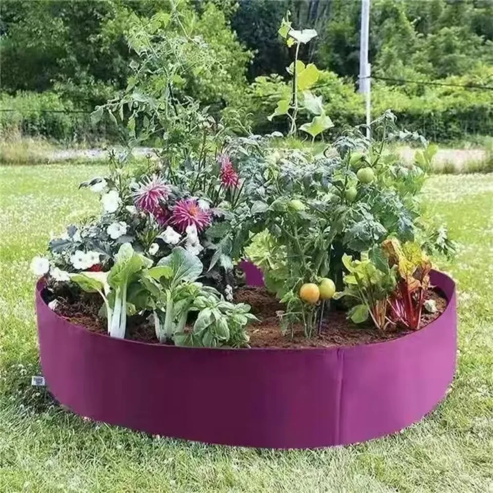 Plant Grow Bags Heavy Duty Fabric Raised Garden Planting Bed Round Breathable Felt Planting Container for Vegetables Flower Herb