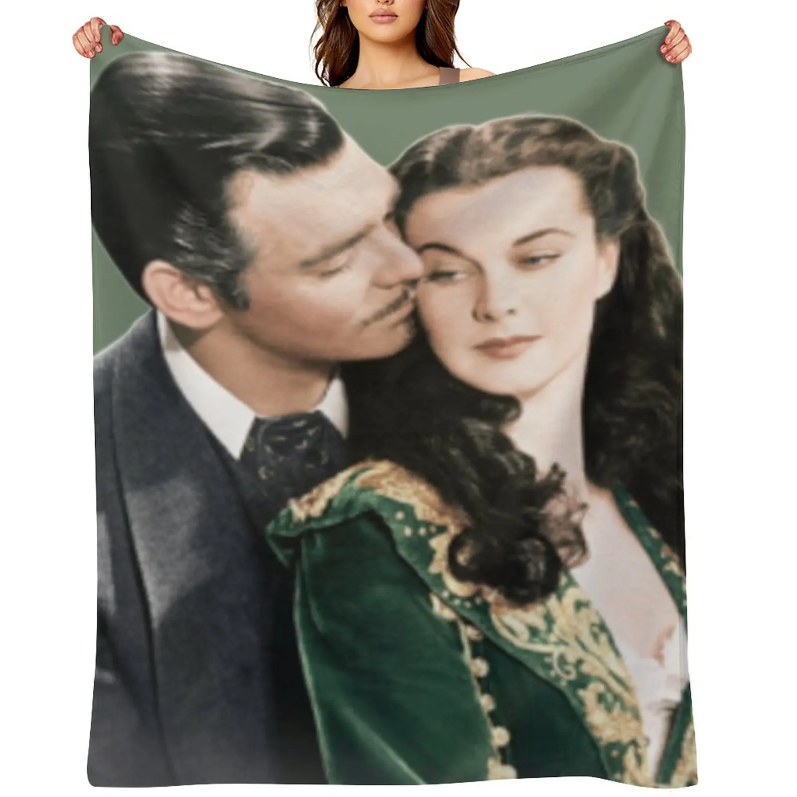 

Gone with the wind Throw Blanket Furry valentine gift ideas Decoratives Single Blankets