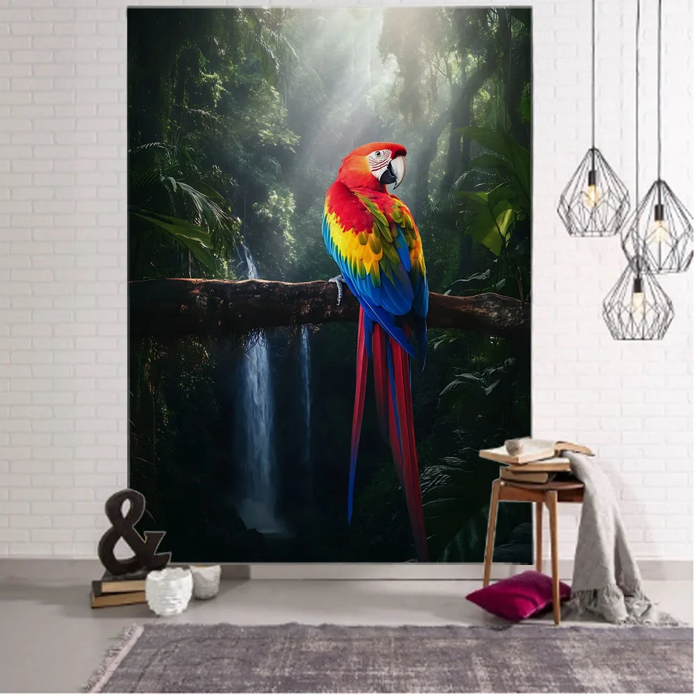

Vintage Plant Animal Tapestry Wall Hanging 3D Printing Camping Home Wall Decor Environmentally Friendly No Chemical Ingredients
