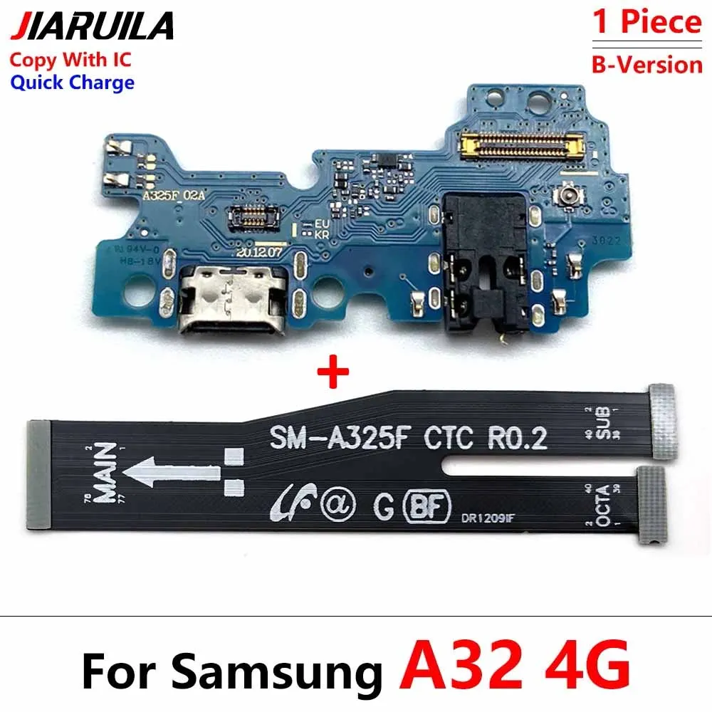 18Pcs, New USB Charging Port Dock Charger Connector Main Board Flex Cable For Samsung A22 A32 A52 A72 A33 A53 A24 A34 A54 4G 5G