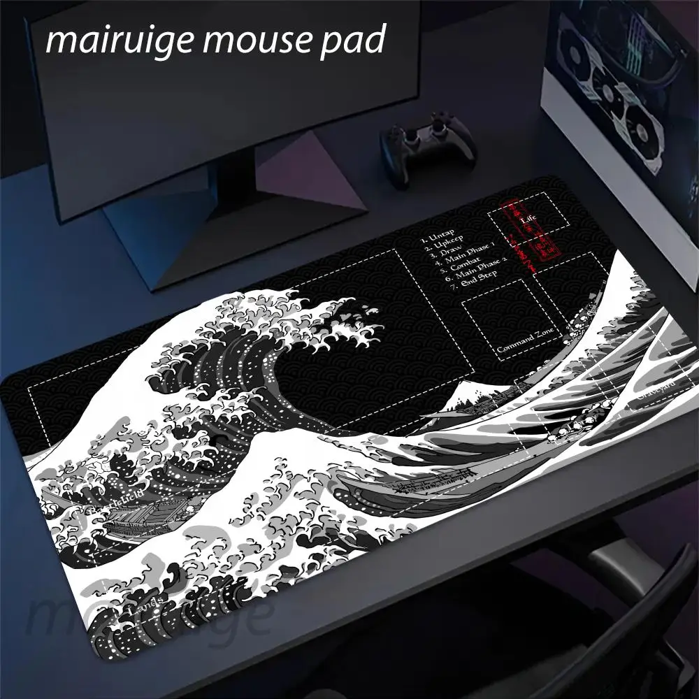 

Коврик для мыши Kanagawa Sea Waves, игровой коврик, прочная резина для MTG TCG Games 350X600 мм, коврики для игрового стола, удобный дизайн для вечеринки