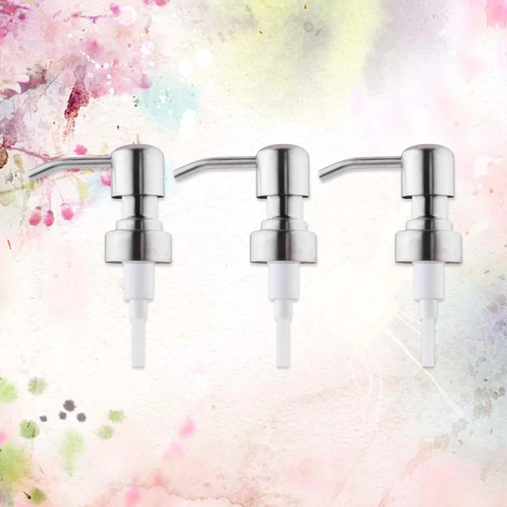 3 قطعة موزع الصابون الفولاذ المقاوم للصدأ رئيس استبدال غطاء مضخة اللوشن 28 #   لمضخة توزيع الزجاجات البلاستيكية والزجاجية