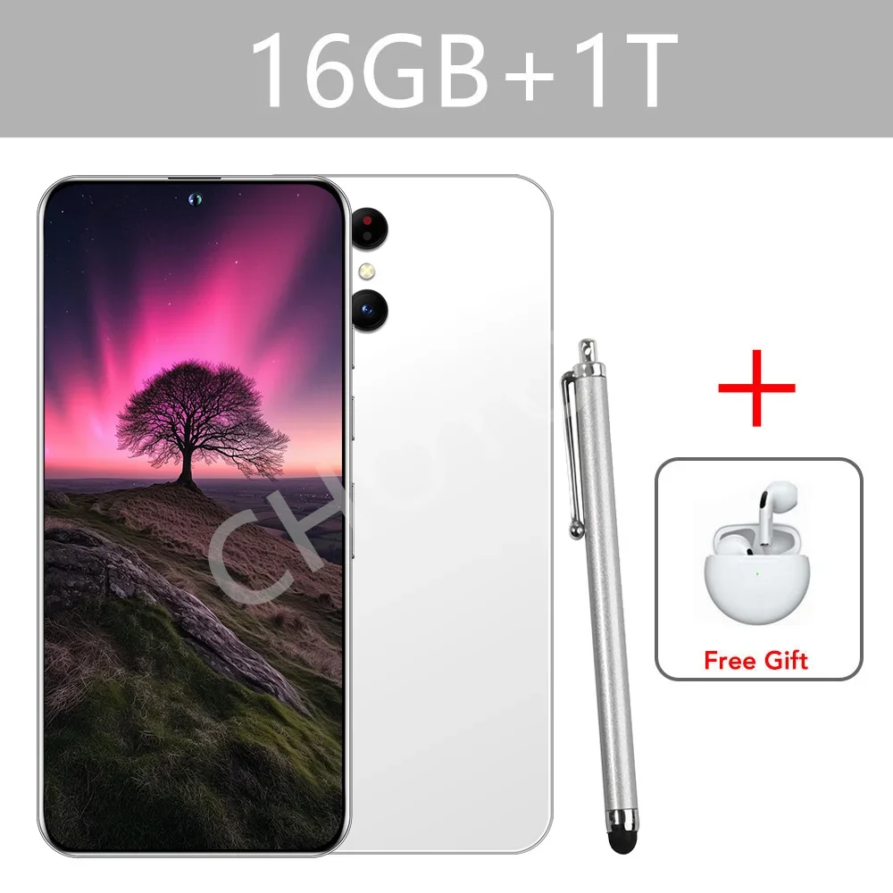 Nieuwe Mobiele Telefoons S + 24 Ultra Originele 7.3HD Smartphone 4G 5G Dual Sim Mobiele Telefoon 7800 mAh Android 14 Global Versie Mobiele Telefoons