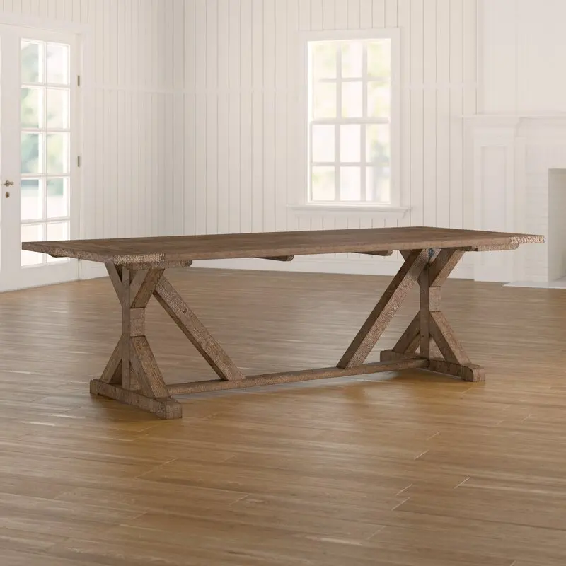 All solid wood dining table, white wax wood, North American black walnut wood, negotiation table, raw wood, office table