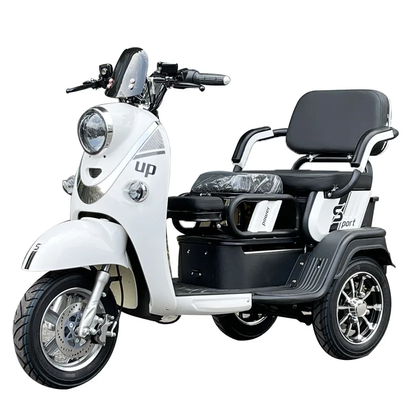 New Turtle King Electric Tricycle Adult Household Scooter Pick Up and Drop Off Children Lithium Battery