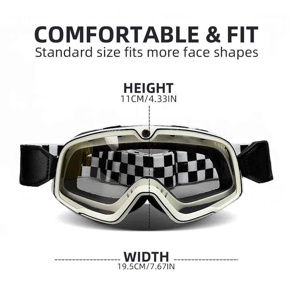 Retro Motorbike Motocross Helmet Pilot Goggles Jet Vintage Motorcycle Scooter Glasses Offroad Glasses image 2