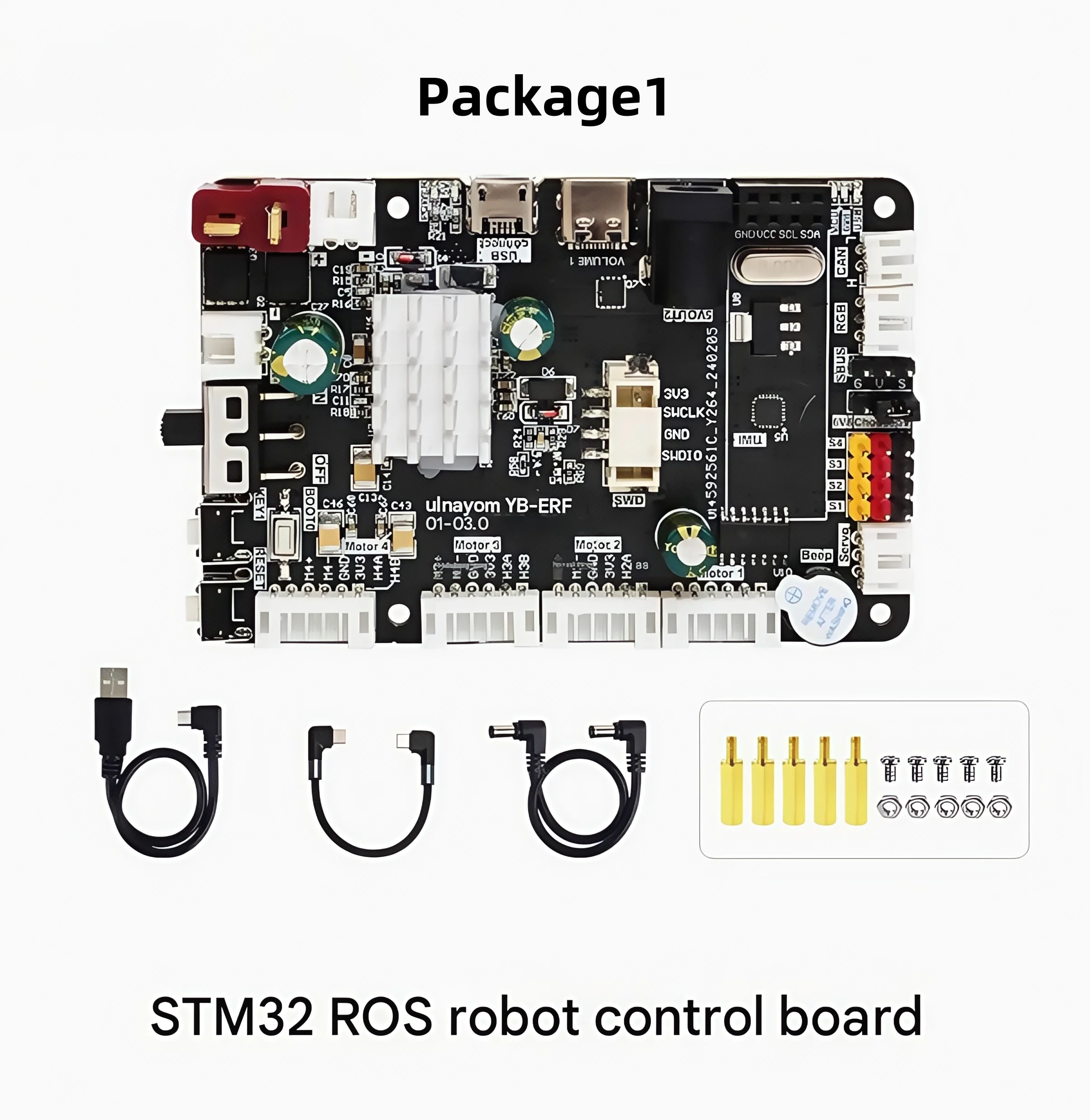 لوحة التحكم الرئيسية للروبوت ROS STM32F103RCT6 تطوير توسيع محرك السيارة ROS2 IMU STM32 ROS لوحة تحكم روبوت