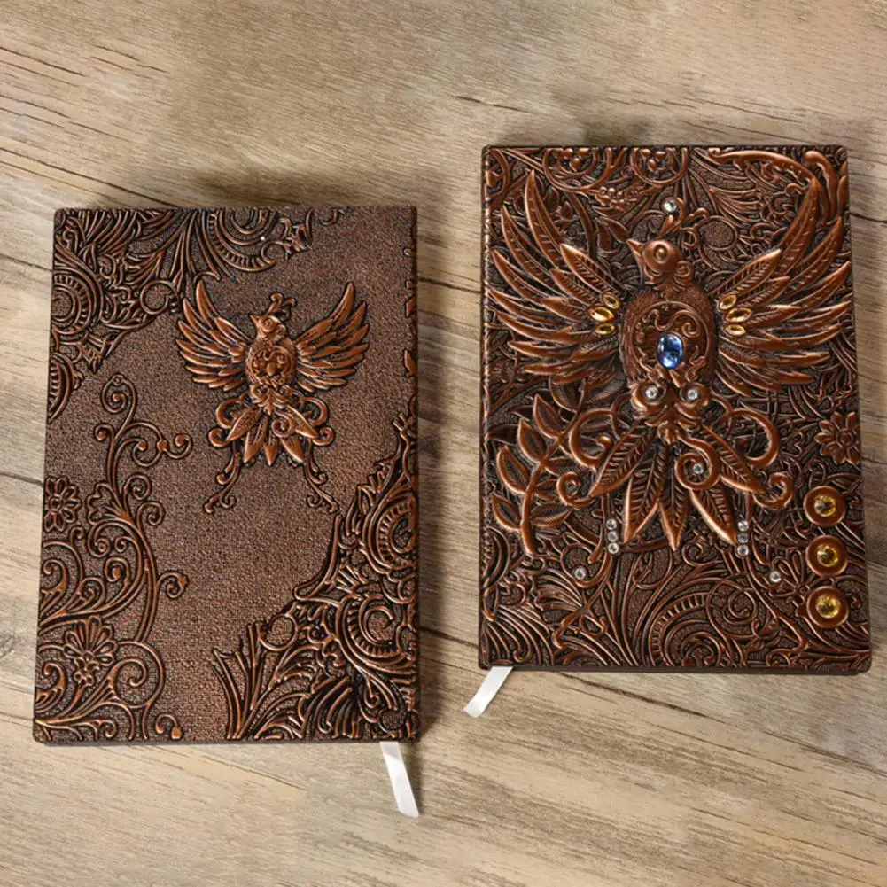 Writing Journal European Style Travel Journal with Durable Faux Leather Cover for Plans Organization Retro Notebook