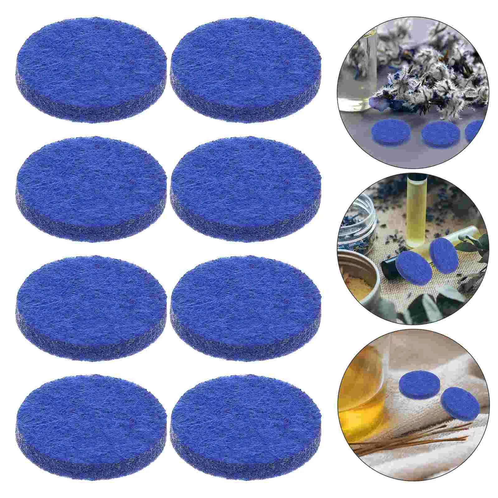 100 Pcs Aromatherapy Cotton Pads Essential Oil Diffuser Refill Scenting Humidifier Round Mini Convenient Home Office Car Use