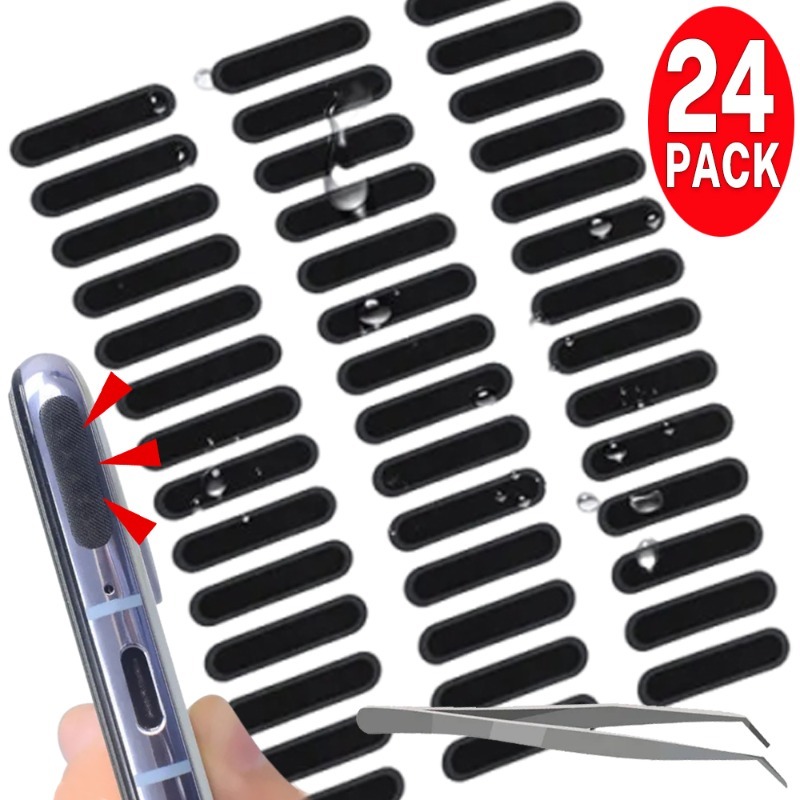  1-24PCS For Speakers Anti Dust Net for iPhone 16 15 Pro Max Mini Speaker Dustproof Sticker Protective Film for Samsung Redmi 