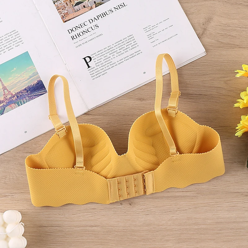 Sexy Push Up Bra for Women Sweet Wireless Brassiere Breathable Seamless Underwear 1/2 Cup Gather Female Lingerie Bralette