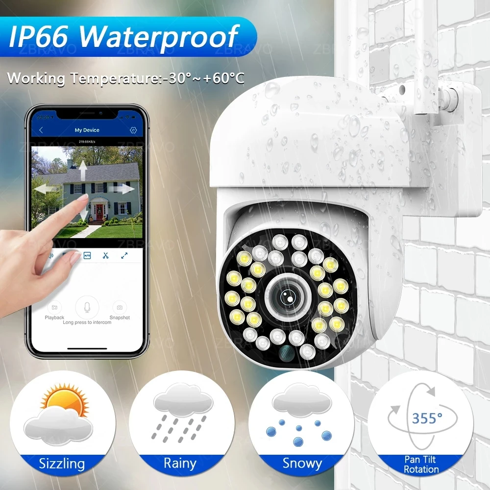 2MP 1080P Yoosee APP كامل اللون اللاسلكية PTZ IP كاميرا بشكل قبة AI كشف الإنسان أمن الوطن CCTV مراقبة الطفل