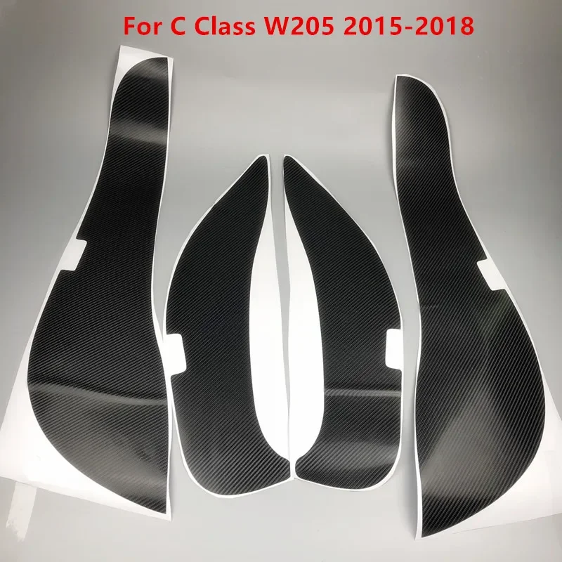 Car Door Anti Kick Pad Protection Mat Carbon Fiber Stickers 4Pcs For Mercedes Benz GLA CLA GLC C Class W205/E Class W213
