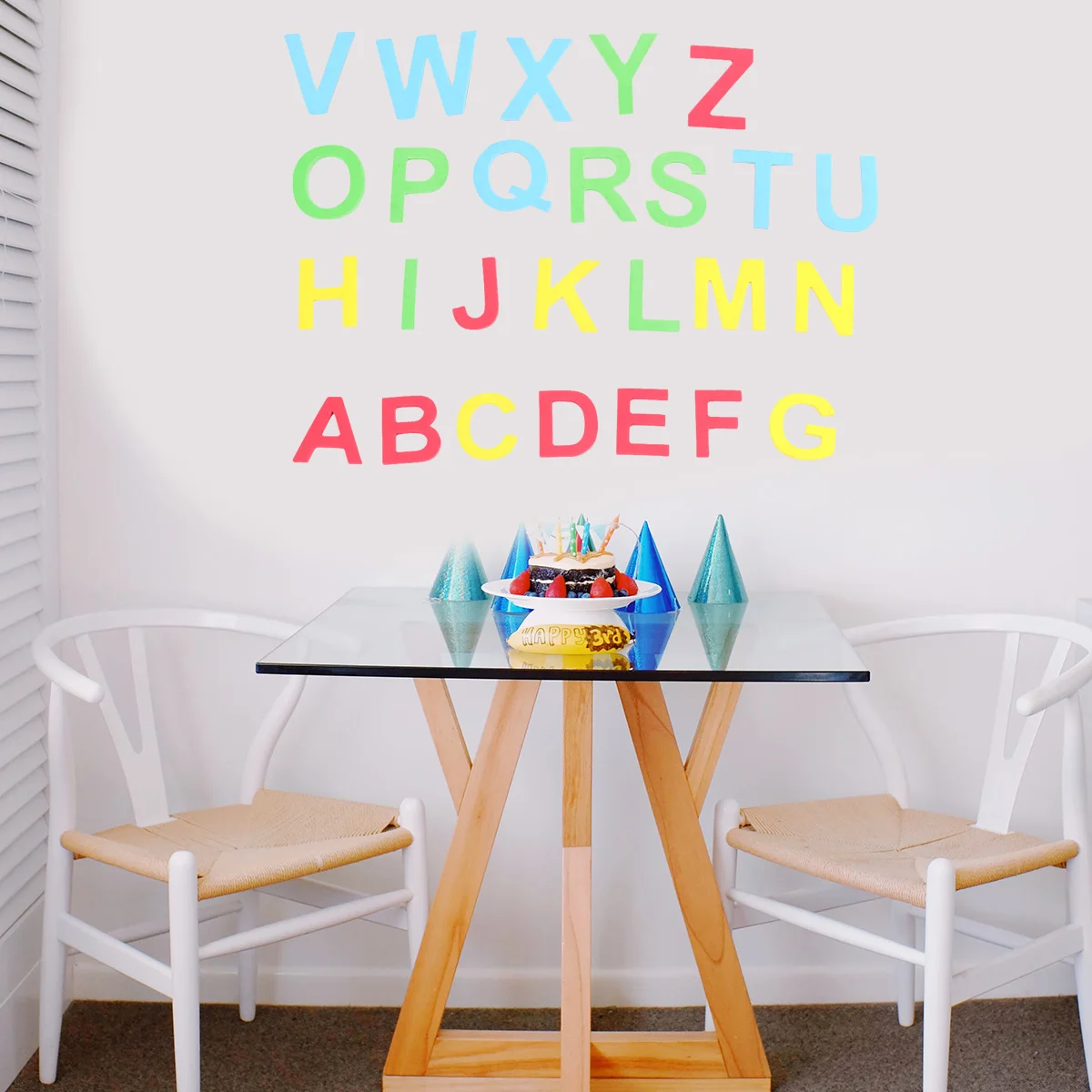 1 セットアルファベットマグネットステッカーカラフルな Eva 教育用磁気文字子供学習冷蔵庫ホワイトボードデカール