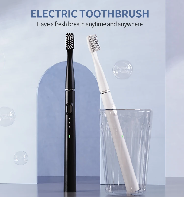Electric Toothbrush Ultra Thin Intelligent Sonic Electric Toothbrush 3 Operating Modes Type-C Charging Interface Whitening Teeth