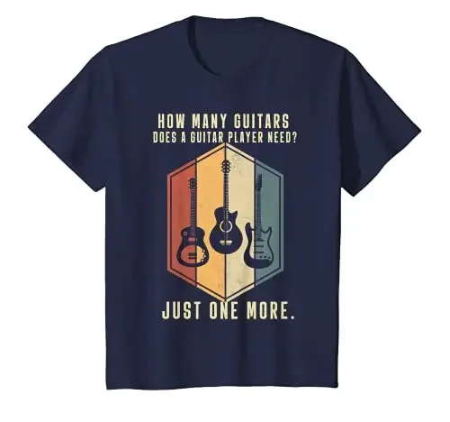 How Many Guitars Gifts for Men Guitar Players Music Vintage T-Shirt Graphic T Shirts Daily Four Seasons Tees O-Neck