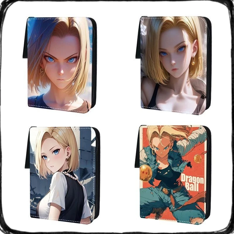 

Dragon Ball Card Binder 4-9 Pocket Trading Card Holder Anime Card Binder with 50 Inner Pages Zipper Holder Up To 900 Cards