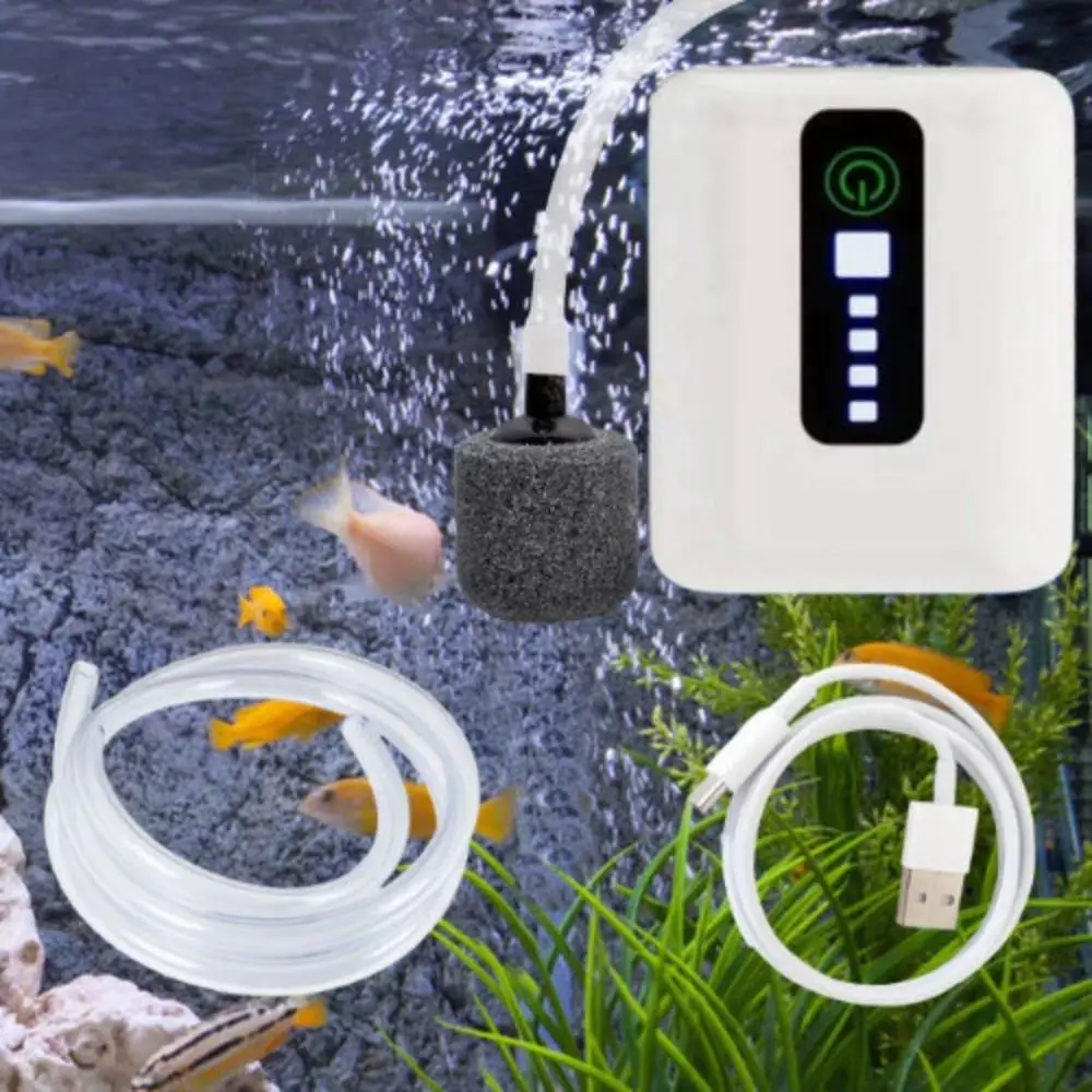 

70H/40H Rechargeable Aquarium Oxygen Air Pump USB Ultra Silent Fishing Outdoor Oxygen Pump