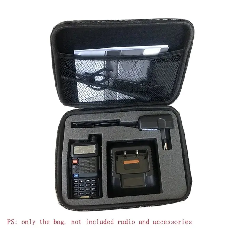 baofeng-uv-5r用-dtb8-2x-ハンドバッグ収納ボックス。uv-5ra、uv-5reに対応した、衝撃に強く持ち運び可能な収納バッグ。
