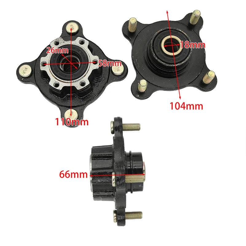 For Big Bull Inverted Three Wheel Dinosaur Di-sc Brake Di-sc Car Sheep Horn Steering Joint Rotating Body Flange Assembly