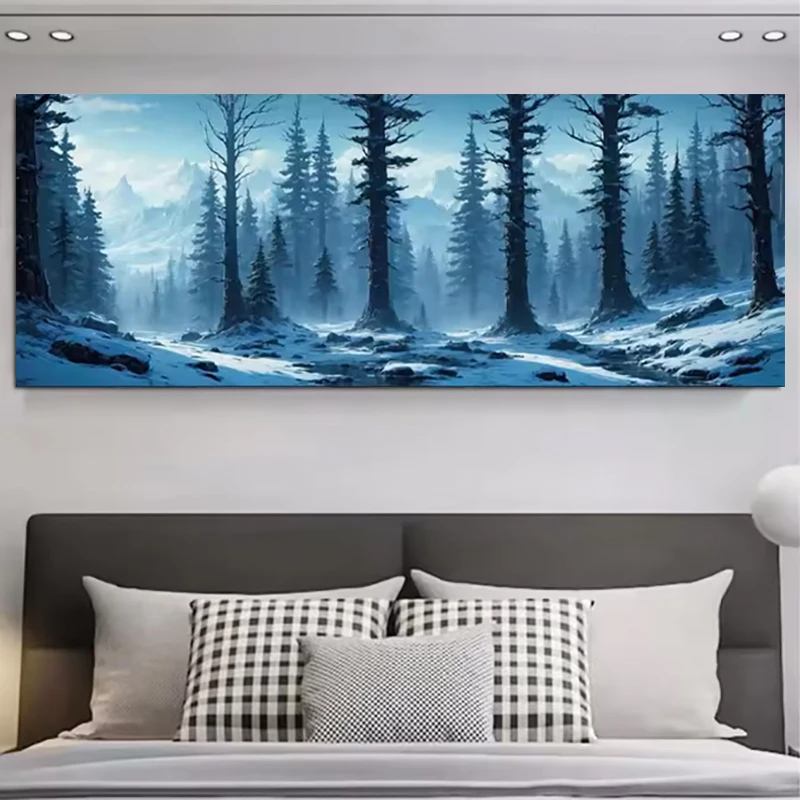 

Зимний лесной пейзаж 5D DIY алмазная живопись снежный пейзаж деревья ювелирные изделия вышивка крестиком полная алмазная мозаика искусство украшение дома