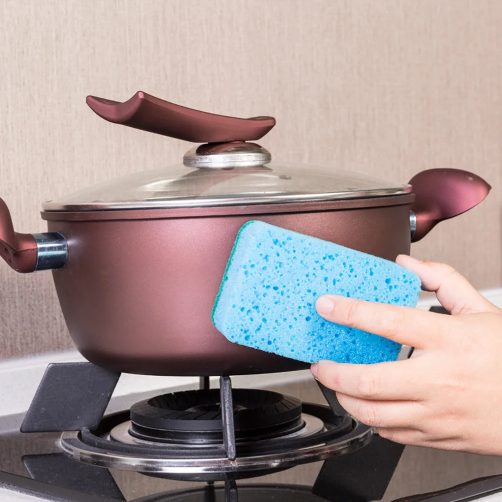 

8Pcs Durable Double Sided Cleaning Sponge Non Scratch Dish Scrubber for Kitchenware Tiles Bowl Wash Highly Absorbent Soft Long