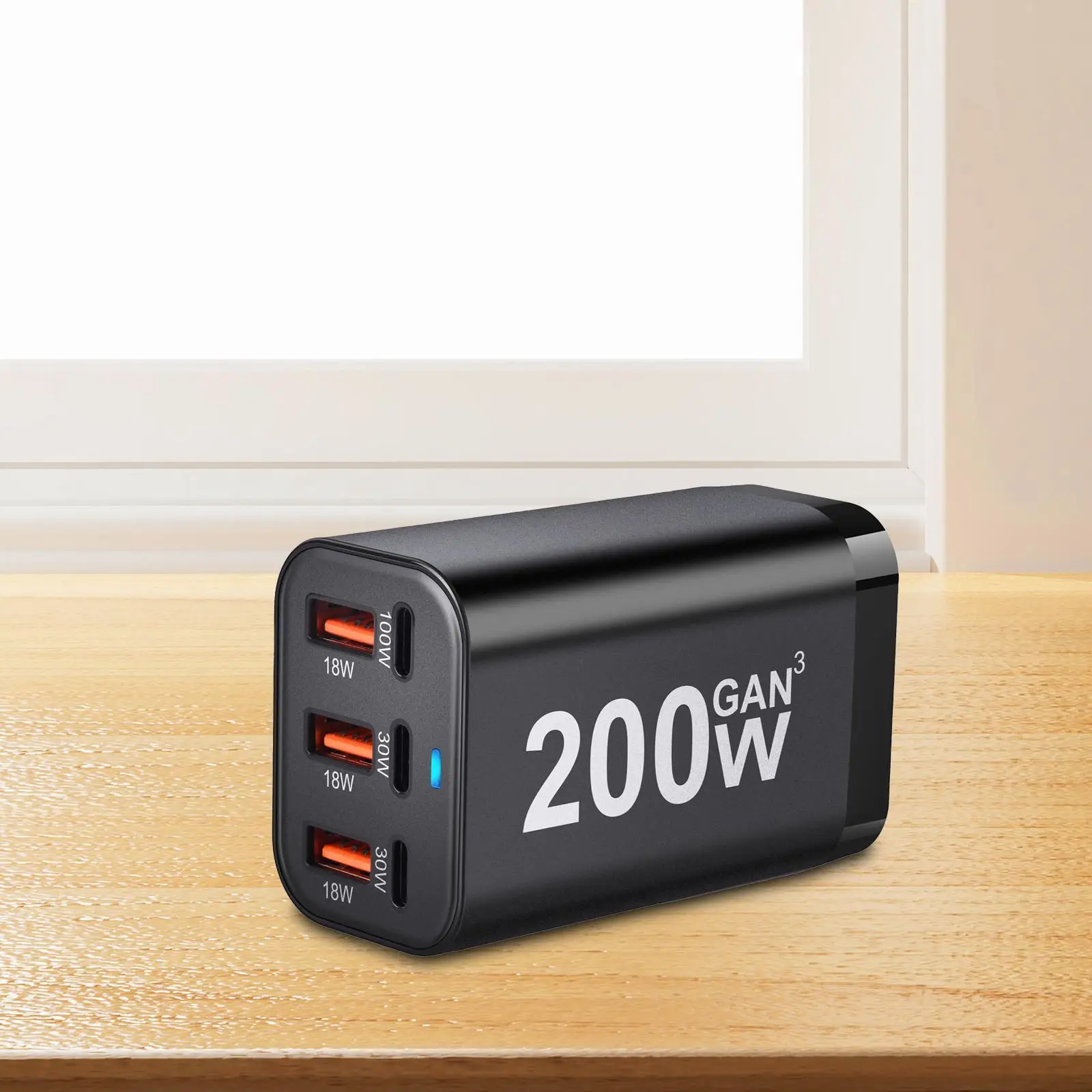 

Зарядная станция USB C мощностью 200 Вт, настольное зарядное устройство для путешествий, рабочих мест, офиса