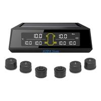 U13C TPMS Car Tire Pressure Alarm Monitoring System Wireless Solar Power 6 Sensors