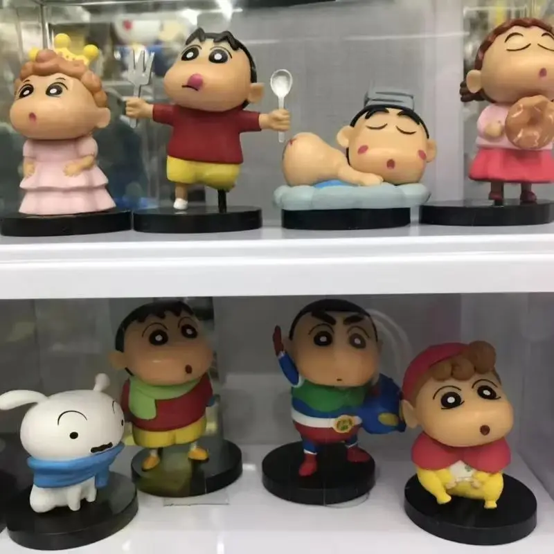 Crayon Shin-Chan Life Scene Cute And Funny 8 Pcs 1boxed Blind Box Anime Peripheral Model Children'S Christmas Collectiongift