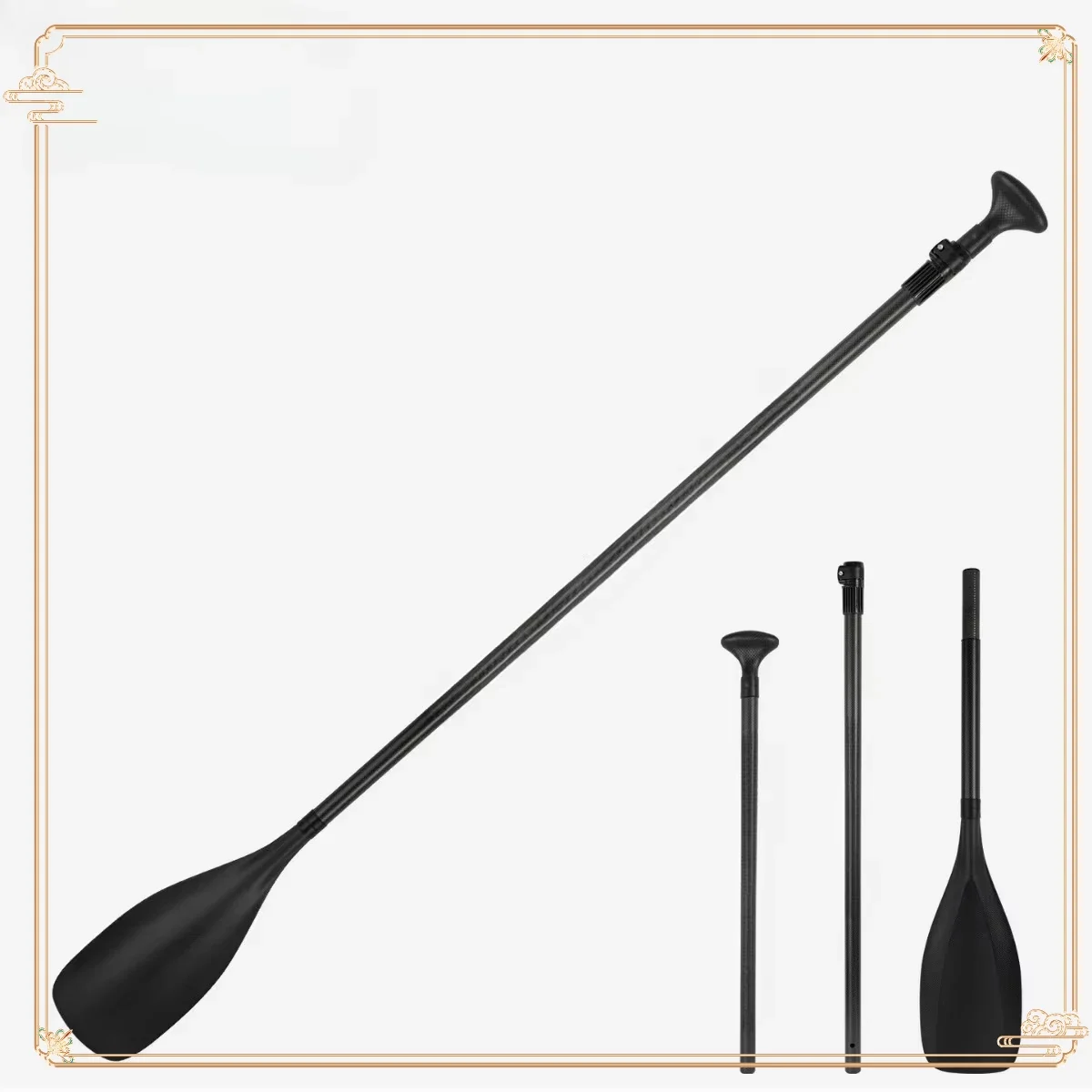 

Full Carbon Paddle SUP Carbon Fiber Surfing Single Head Paddle, Paddle Board Three-stage Racing