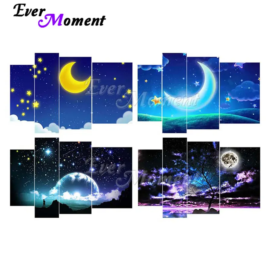 

Ever Moment Diamond Painting Cartoon Moon Scenic Square Resin Drill Handmade Multi-picture Full Square Resin Drill 1M020
