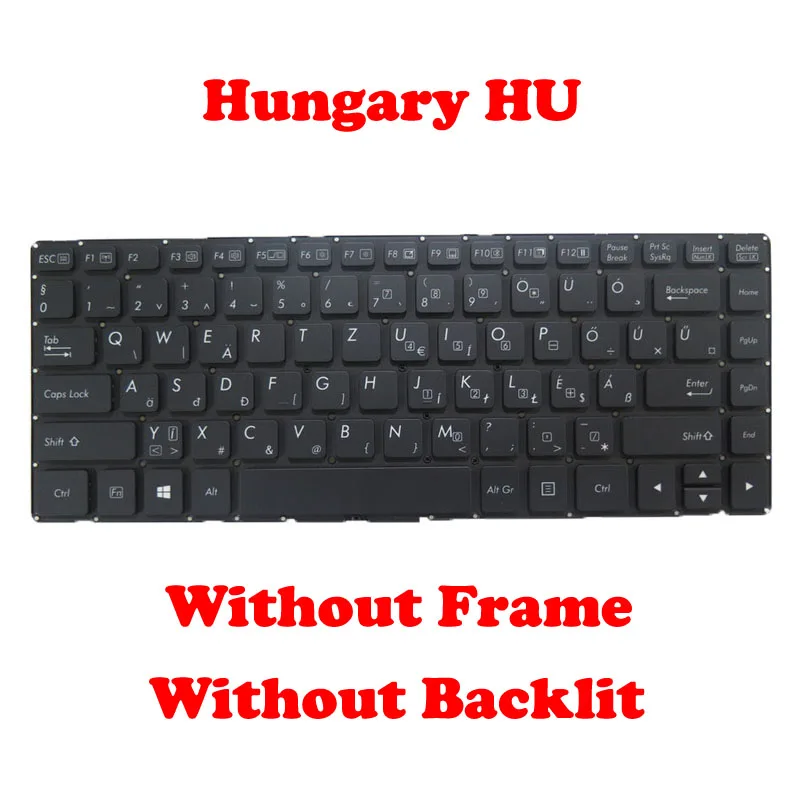 Hungary Laptop Keyboard For S410 V138418CS1 V00 HG-RO 531087680980 Hungary HU Black No Frame New For GETAC S410 Keyboard