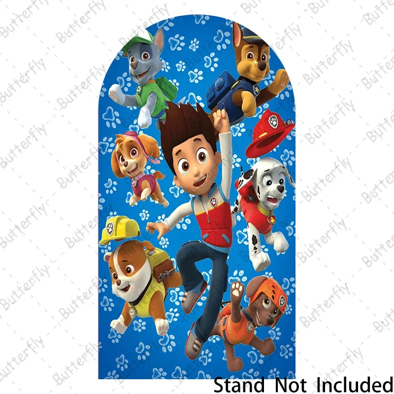 Skye Zuma Blue Paw Patrol Rocky Ryder Arch Cartoon Chase Birthday Party Backdrop Cover Baby Shower Background Photography Photo