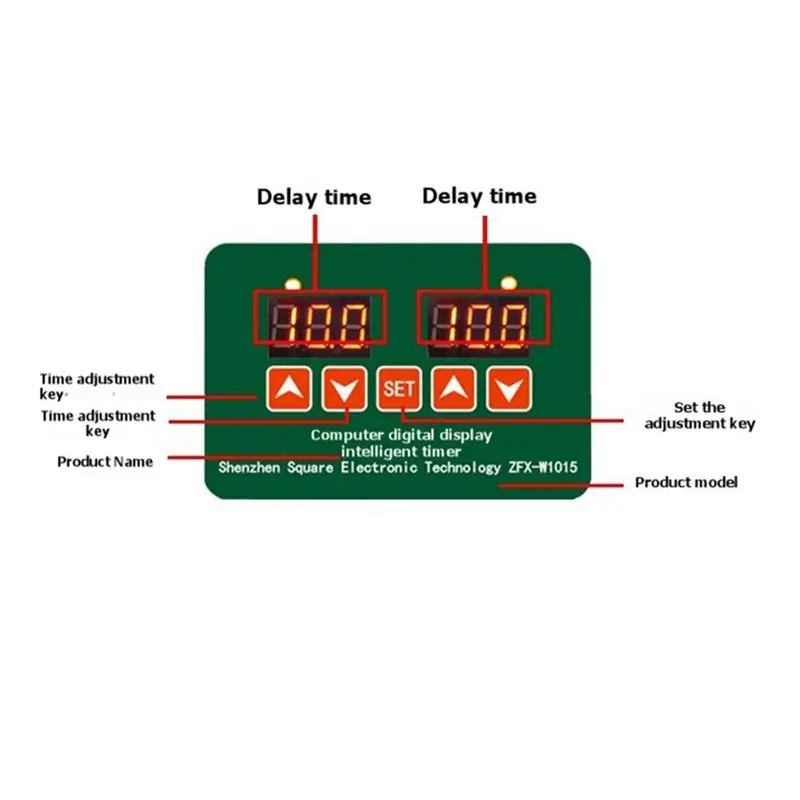 

A55T Adjustable Thermostat Microcomputer Digital Display Intelligent Timer ZFX-W1015 Temperature Controller 110-220V